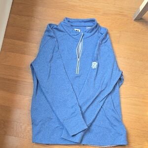 FootJoy Men's Heather Blue Zip-Up Sweater